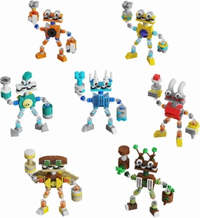 My Funny Sing Monsters Figure Building Block Set, Monsters Singing Game Model Toys Collectible Building Bricks Birthday Gift for Kids Adults Fans (689 Pcs)