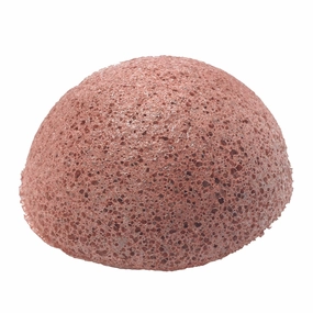 MZ Skin Natural Konjac Sponge Duo – French Red Clay Infused Facial Cleansing & Gentle Exfoliating Sponges, Removes Dirt & Makeup, Includes Jelly Travel Pouch, Pack of 2