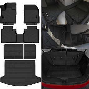 Naibeve Floor Mats for All-New 2024 2025 Lincoln Nautilus- All Weather for All-New Lincoln Nautilus Floor Mats Liner Cargo Mat Trunk Liner Backrest Mats Accessories