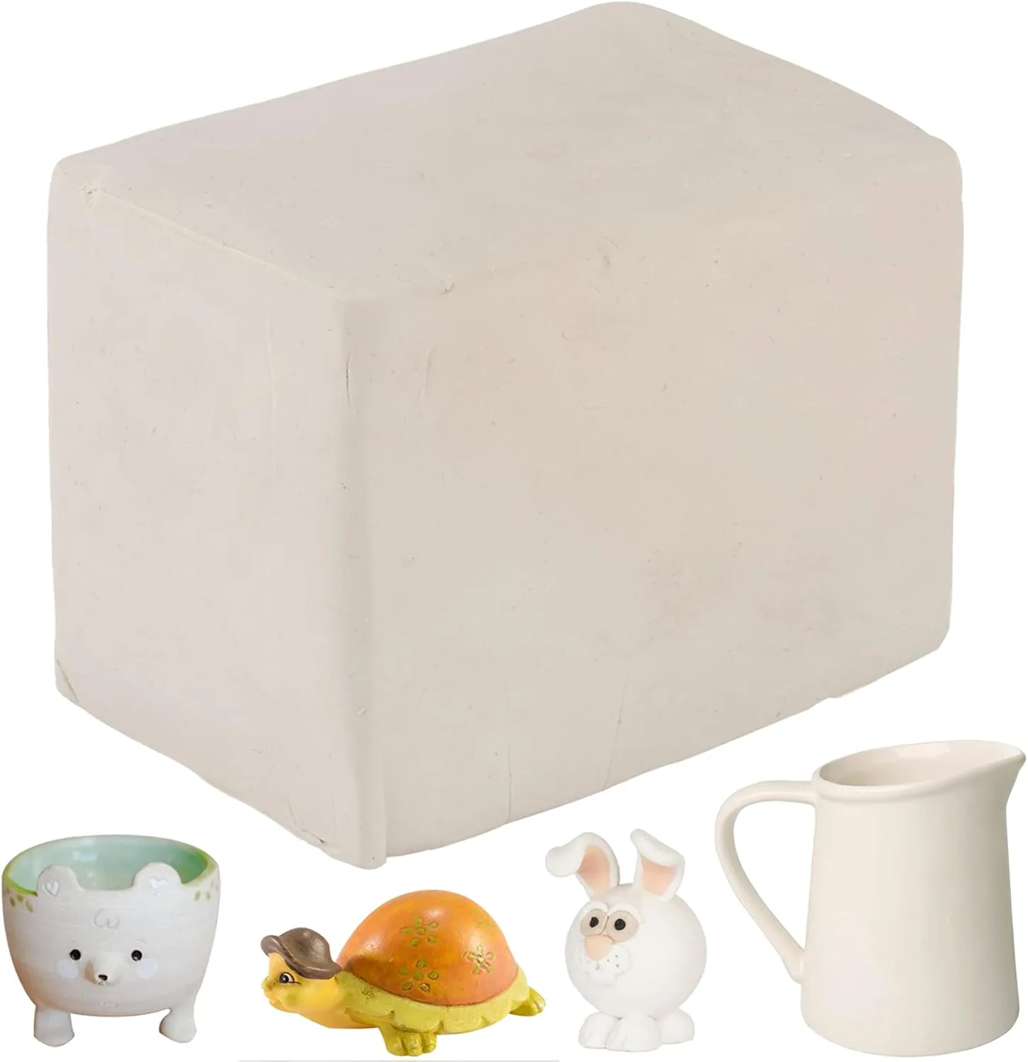Natural Air Dry Clay- Self-Hardening Modeling Pottery Clay for Beginners Advanced Adults Sculpting Holiday Gifts for 3  Years Kids (White, 5.5lb)