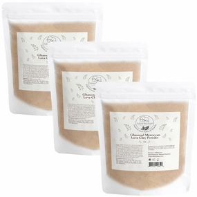 Natural Elephant Ghassoul Moroccan Lava Clay Powder 100% Pure & Natural (1lb Bag (Pack of 3 450g Bags))