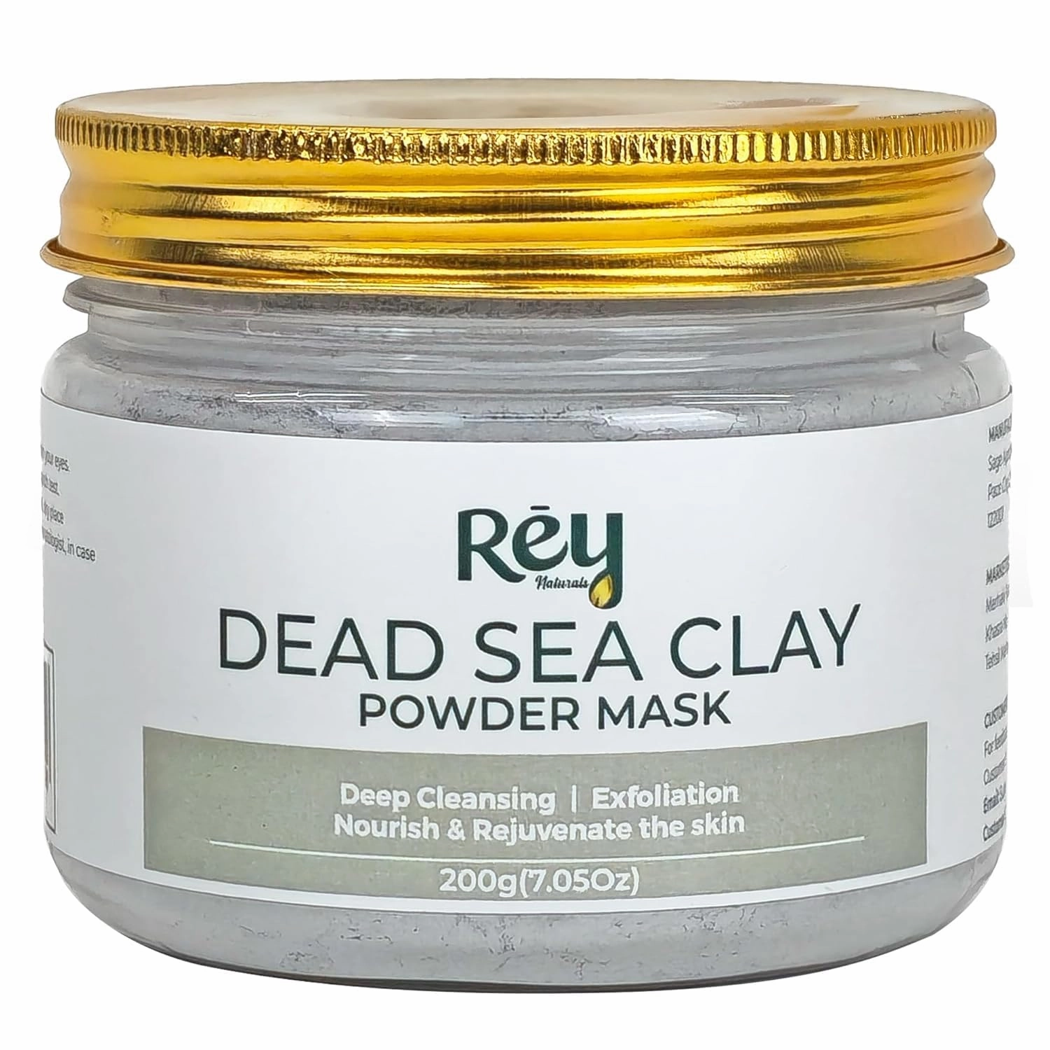 Naturals Dead Sea Clay Face Pack - 200g | Face Clay Mask for Skin Hydration & Detoxification | Minimize Blackheads & Acne | Draws Out Impurities, Dirt & Toxins From Skin