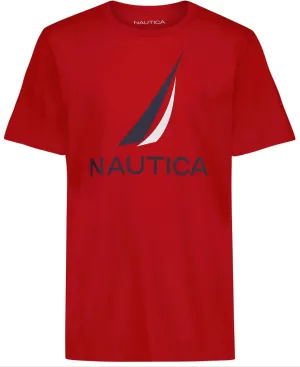 Nautica Boys' Short Sleeve Graphic Crew Neck T-Shirt, Soft, Comfortable, Relaxed Fit