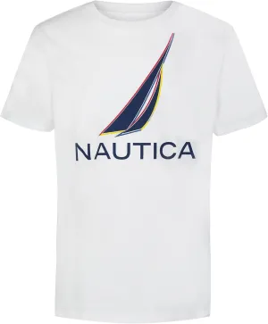 Nautica Boys' Short Sleeve Graphic Crew Neck T-Shirt, Soft, Comfortable, Relaxed Fit