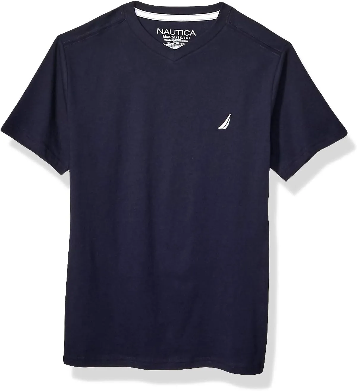 Nautica Boys' Short Sleeve Solid V-Neck T-Shirt, Soft, Comfortable, Relaxed Fit