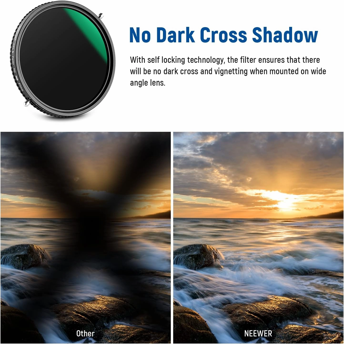 NEEWER 2 in 1 67mm Variable ND Filter ND2–ND32&CPL Filter(Circular Polarizer Filter) No X Cross/30 Layer Nano Coated/HD Optical Glass/Ultra Slim Aluminum Alloy Frame/Water Repellent/Scratch Resistant