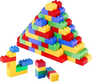 NEEZ Building Blocks for Toddlers and Kids – 150PCS Big Blocks Set – Non-Toxic ABS Plastic Bricks Toy for Kids Ages 1  Years – Educational Stacking Blocks Compatible with Major Brands (Multicolor)