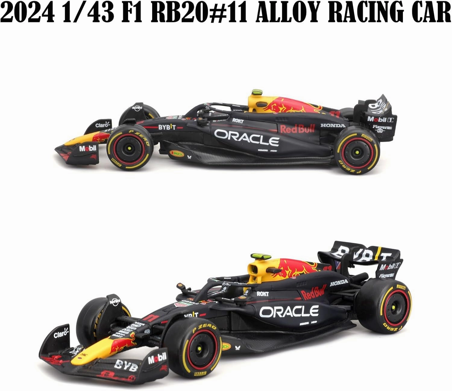 New 2024 1/43 F1 RB20#11 Formula 1 Alloy Racing Car for Red Bul Die Cast Vehicles Static Adult Collection Model (Color Box Version)