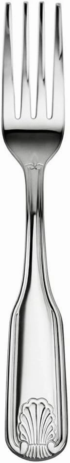 New Star Foodservice 58284 Shell Pattern, 18/0 Stainless Steel, Dinner Fork, 7.7-Inch, Set of 12