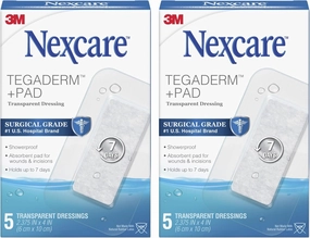 Nexcare Absolute Waterproof Adhesive Pads, 2-3/8 in x 4 in, 5 Count (Pack of 2)