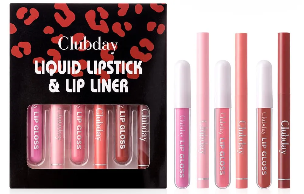 NIE PAN CHONG SHENG Lip Makeup 1   1 Combination Set Velvet Lip Glaze Hook Line Lip Pencil Matte Matte Long-lasting Waterproof (A Group)