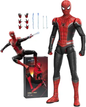 No Way Home Spiderman Action Figures-2022 New Released Legends Movie Hero Series-All Joints Movable 7 Inch Exquisite Collection Model Gift (Red & Black)