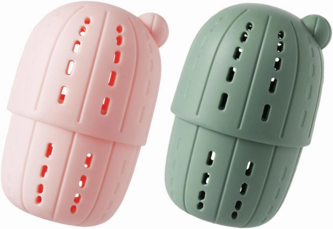NOLITOY 2sets Makeup Eggs and Sponges Case Compact Beauty Sponge Holder Egg Silicone Powder Puff Organizer Travel-friendly Storage Box Lid Dustproof 2pcs*2