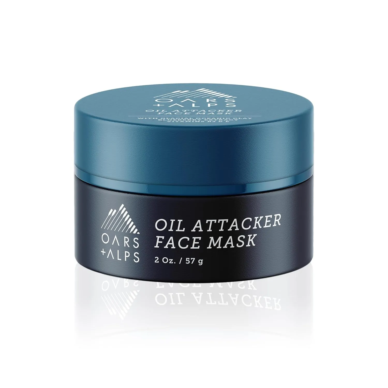 Oars   Alps Oil Attacker Face Mask, Dermatologist Tested Facial Cleanser with Kaolin Clay and Niacinamide, TSA Friendly, 2 Oz