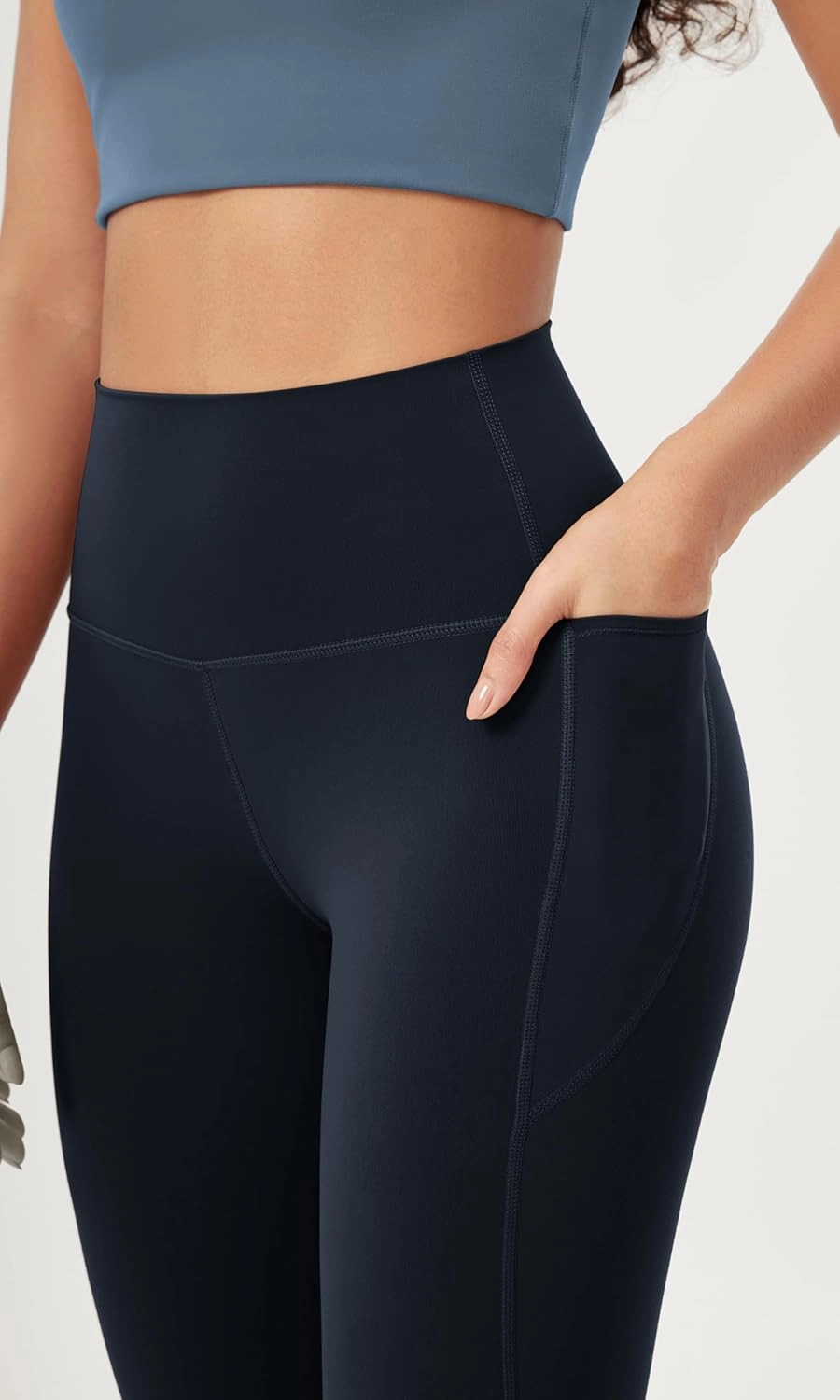 ODODOS Women's High-Waist 7/8 Compression Leggings with High-Positioned Pockets, Yoga Pants for Running & Workout