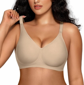 OEAK Women Comfortable Push Up Bras Wireless Seamless Full Coverage Bralette Buttery Soft Everyday Tshirt Bra Convertible Bra