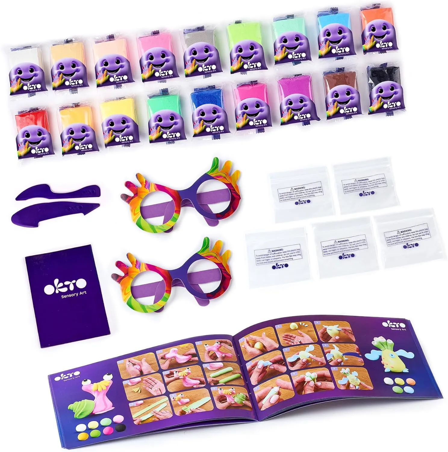 OKTO Air Clay Creativity Kit, 18 Colors