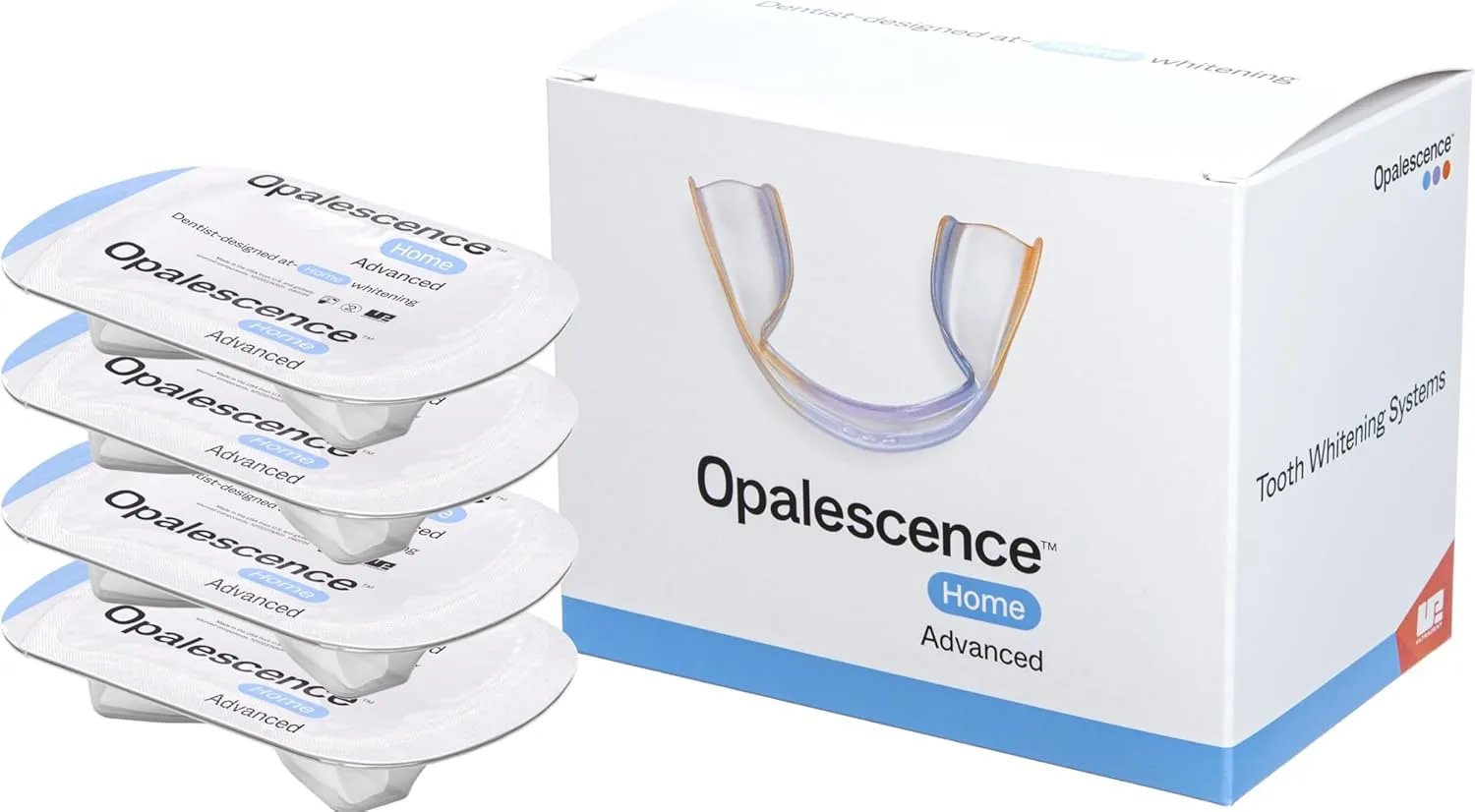 Opalescence Home Advance Gel Prefilled Teeth Whitening Trays 15% – (4 Treatments) Hydrogen Peroxide PF - Teeth Whitening Kit – Enhanced Opalescence GO Trays 6006-T