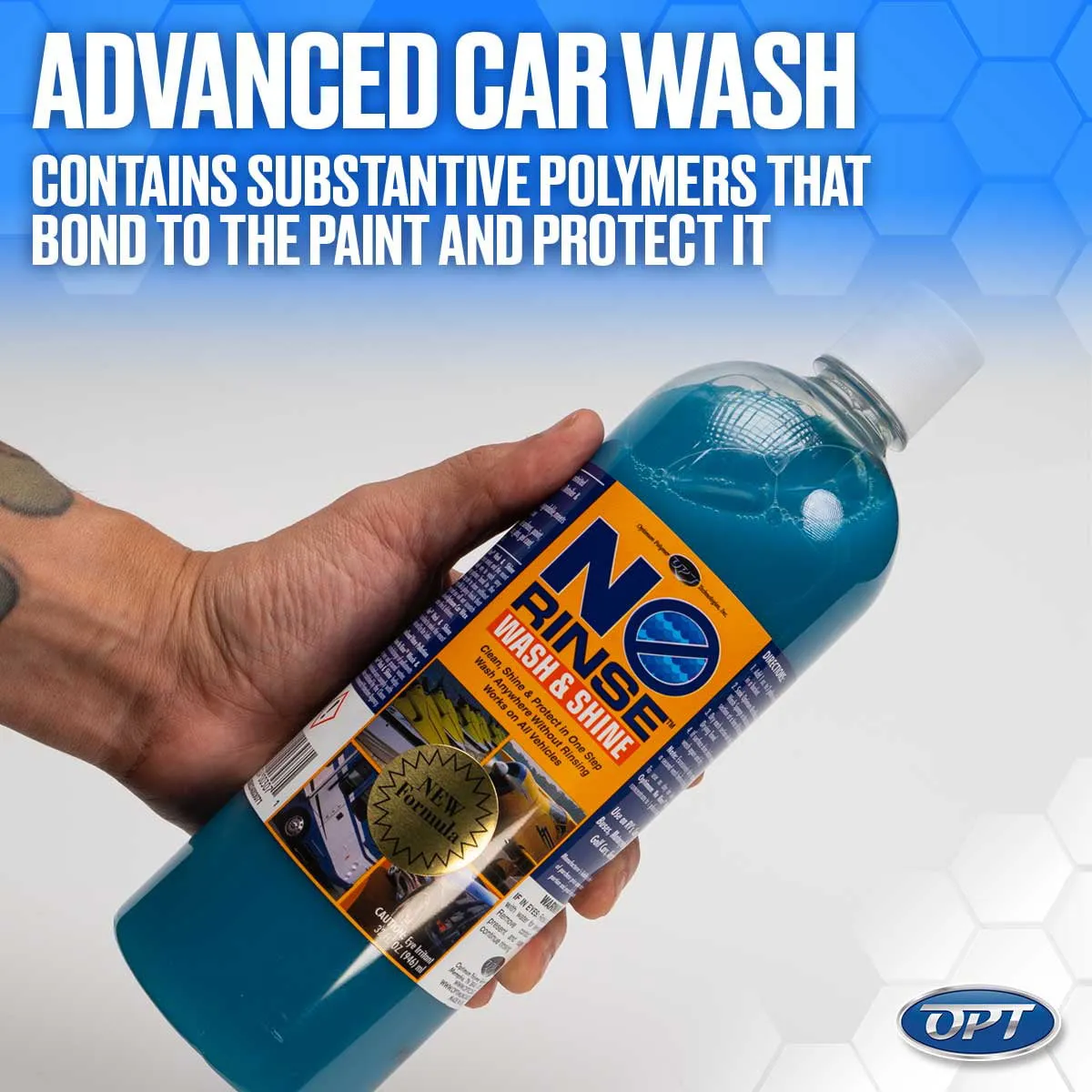 Optimum ONR and BRS - Big Red Sponge Car Cleaning Kit, 32 oz. No Rinse Wash and Shine and Car Wash Sponge