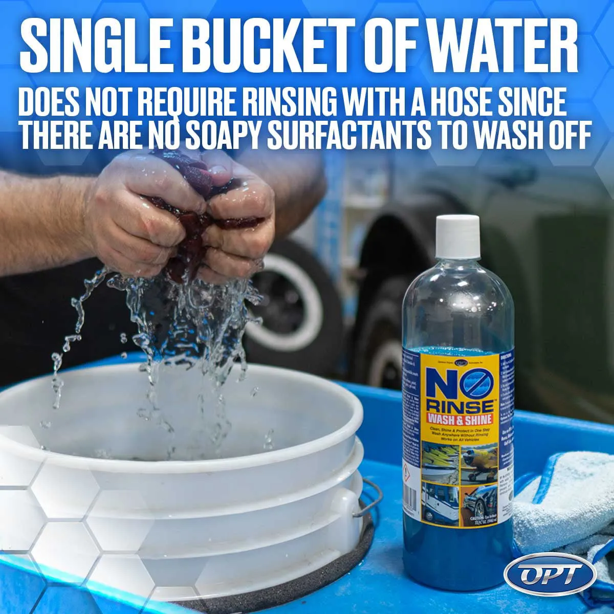 Optimum ONR and BRS - Big Red Sponge Car Cleaning Kit, 32 oz. No Rinse Wash and Shine and Car Wash Sponge