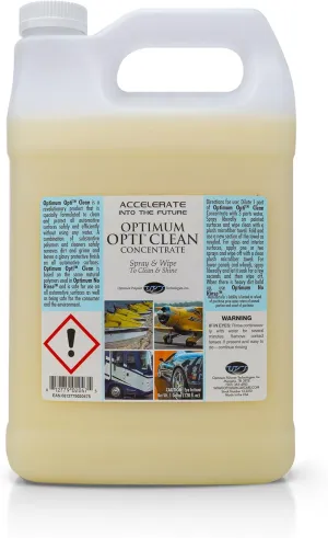 Optimum Opti-Clean Waterless Wash and Protect - Concentrated Waterless Car Cleaning Spray and Polymer Protection (1 Gallon)