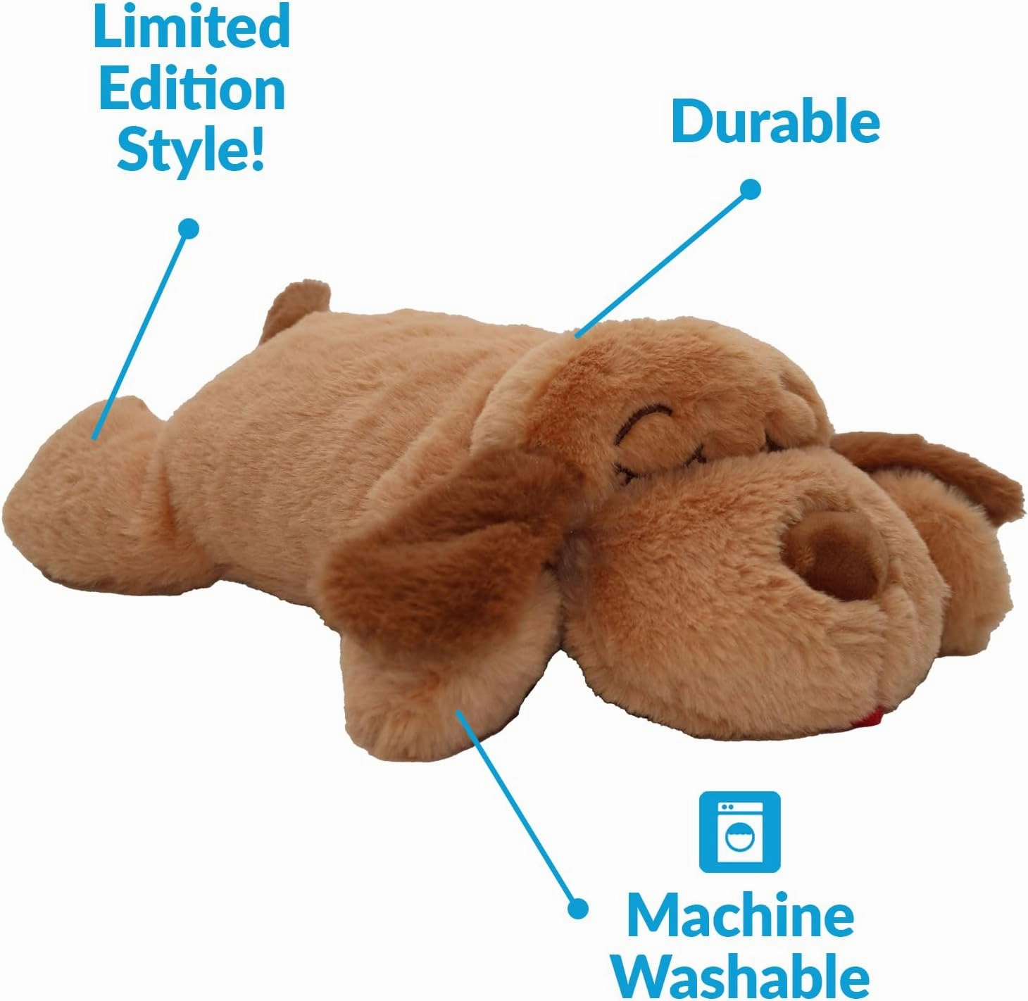 Original Snuggle Puppy Toys - Heartbeat Puppy for Dogs - Pet Anxiety Relief and Calming Aid - Comfort Dog Toys for Behavioral Training