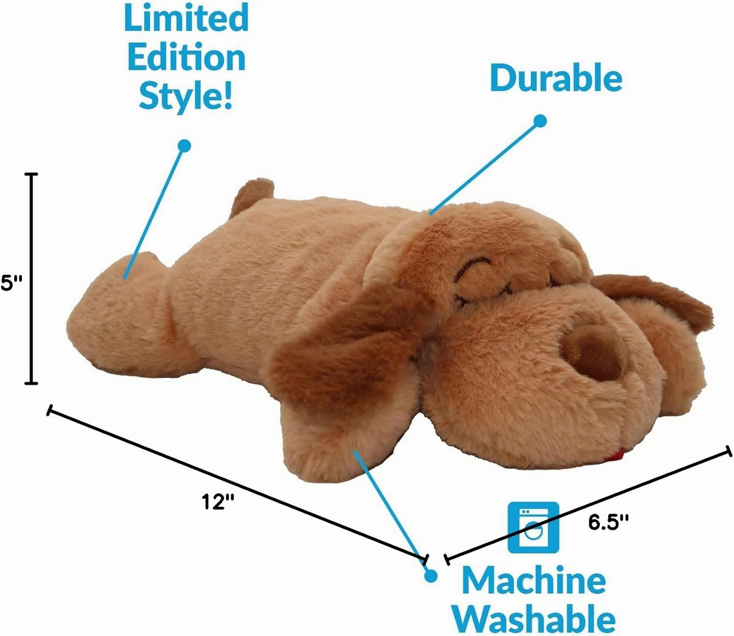 Original Snuggle Puppy Toys - Heartbeat Puppy for Dogs - Pet Anxiety Relief and Calming Aid - Comfort Dog Toys for Behavioral Training