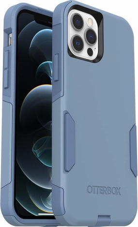 OtterBox iPhone 12 & iPhone 12 Pro (Only) - Commuter Series Case - Crisp Denim (Blue) - Slim & Tough - Pocket-Friendly - with Port Protection - Non-Retail Packaging