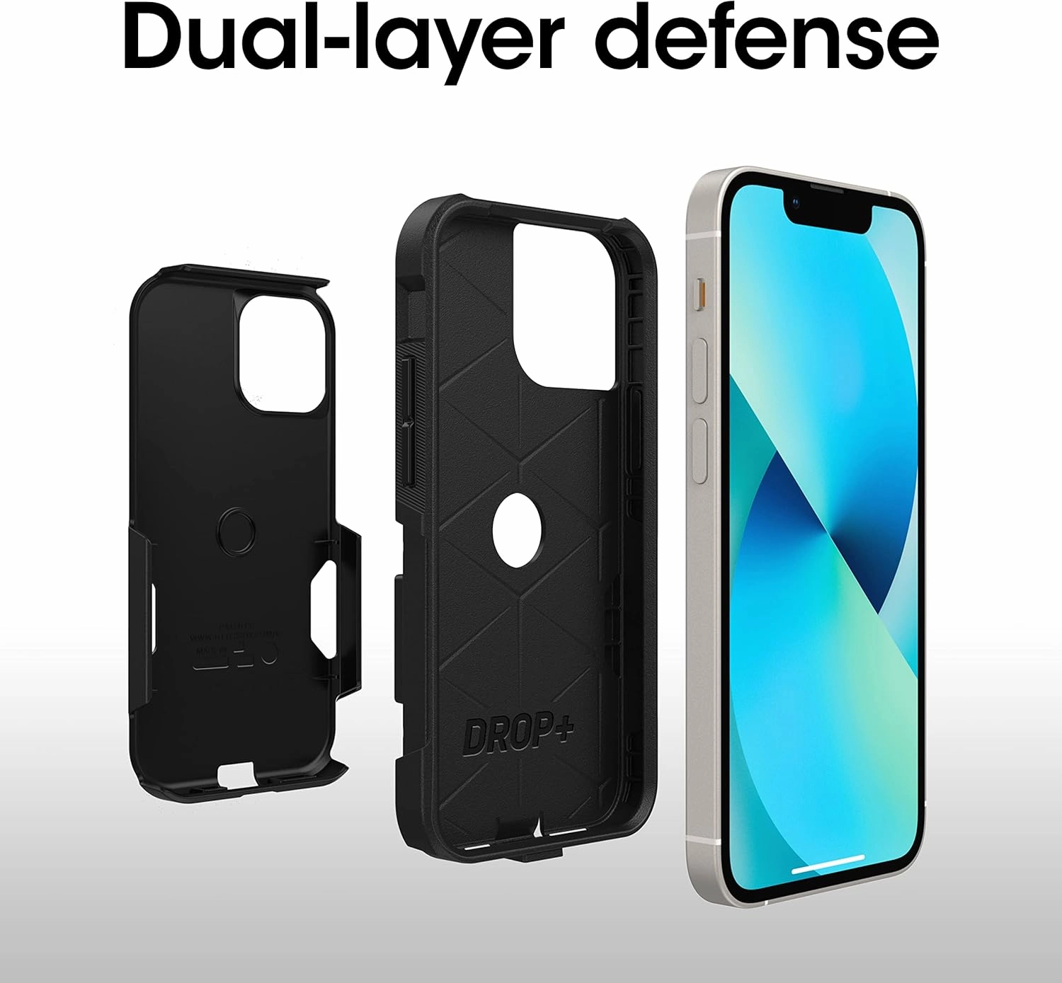OtterBox iPhone 13 mini & iPhone 12 mini Commuter Series Case - Black, Slim & Tough, Pocket-Friendly, with Port Protection