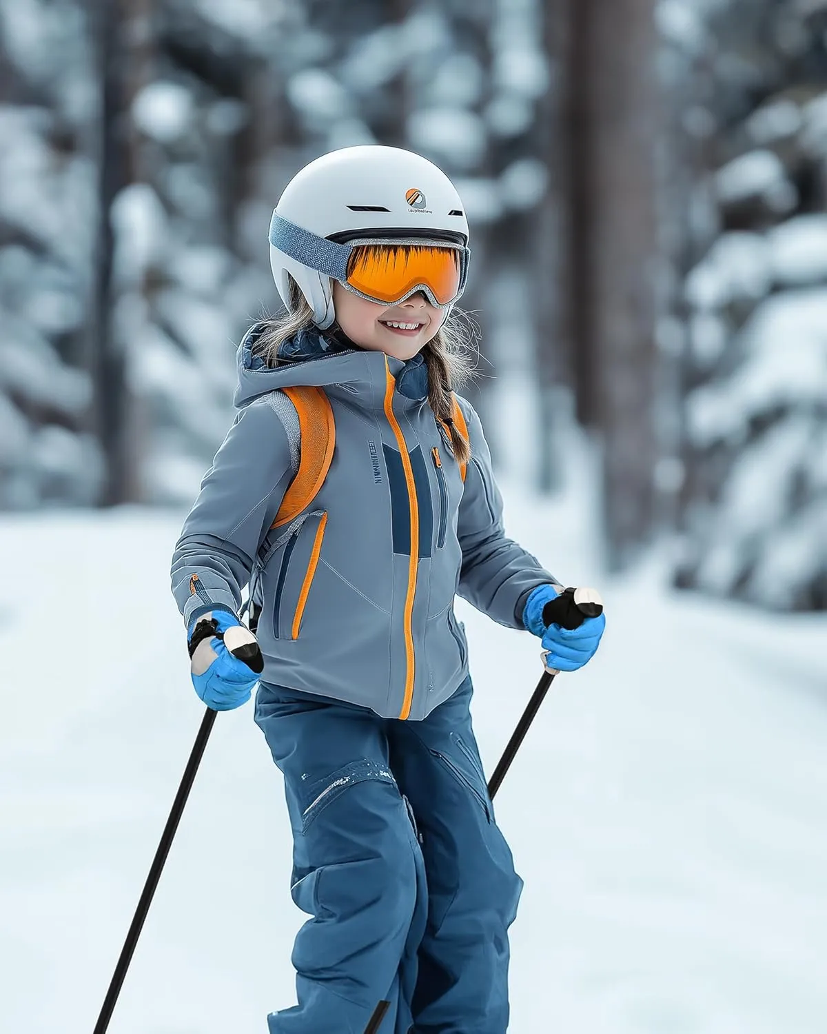 OutdoorMaster Kids Ski Snow Gloves, 3M Thinsulate Winter Windproof Waterproof Thermal Gloves for Boys & Girls, Fits Youth Winter Sports, Skiing, Snowboard