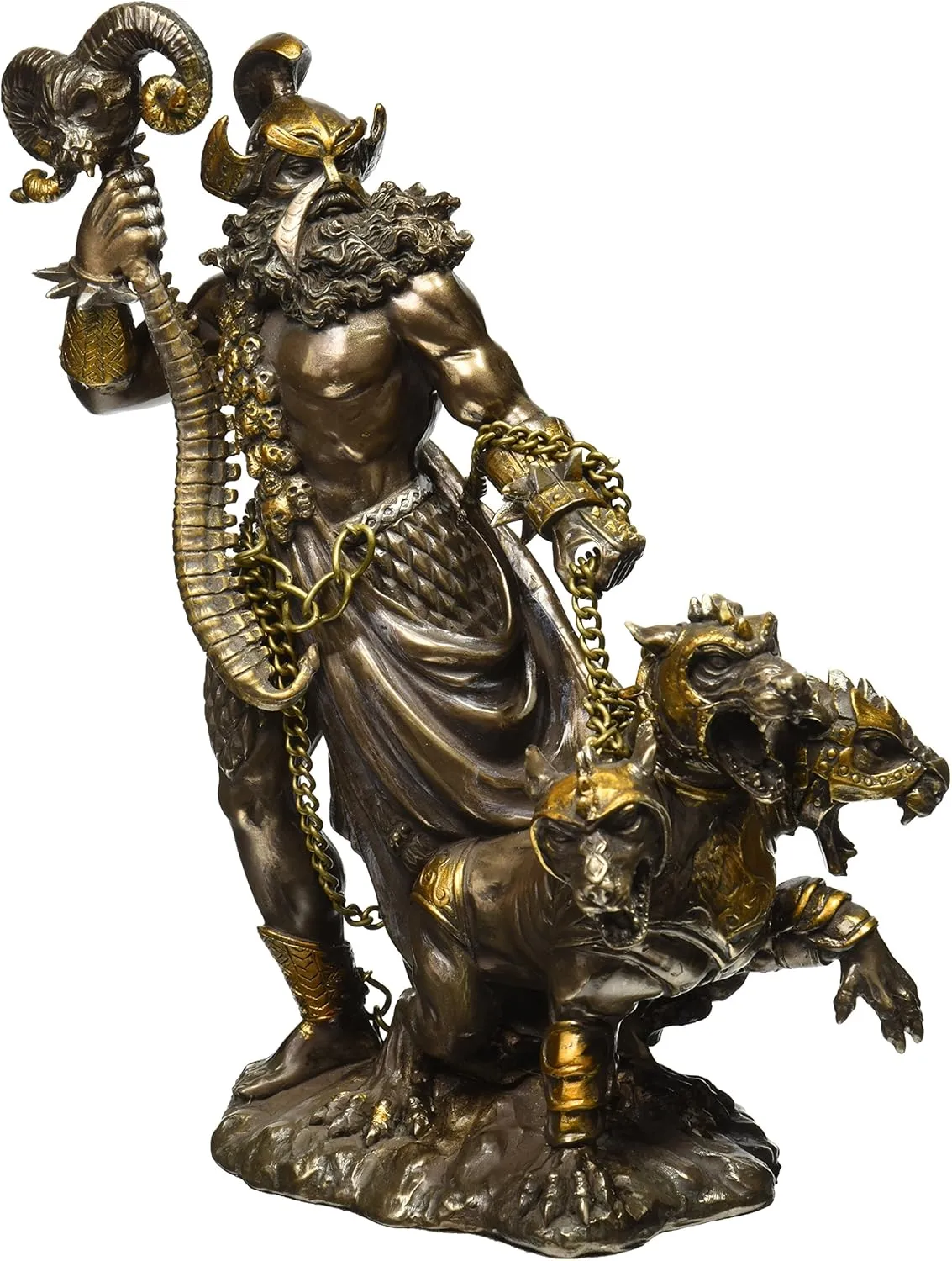 Pacific Giftware Greek God of Underworld Hades with Cerberus Dog Statue Roman Figure