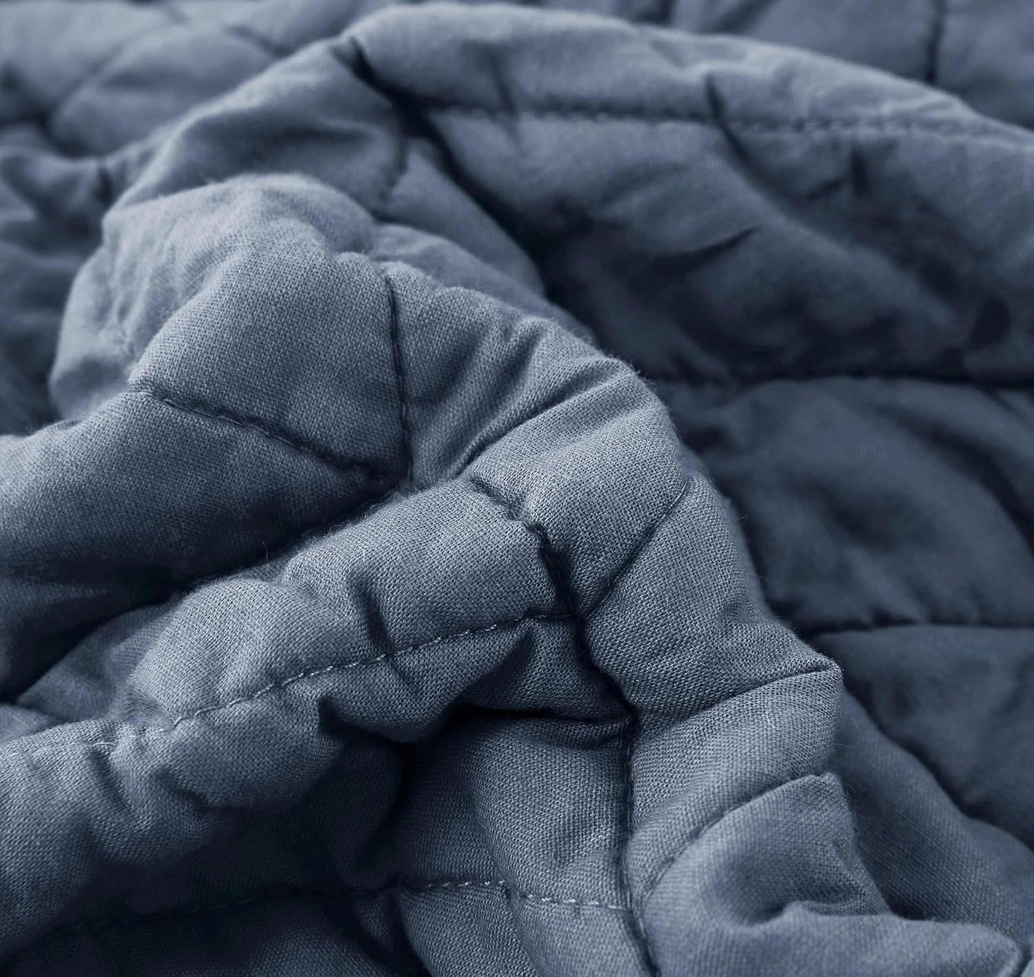 palassio Blue Cotton Quilt Queen Size Bedding Sets with Pillow Shams, Lightweight Soft Bedspread Coverlet, Quilted Comforter Bed Cover for All Season, 3 Pieces