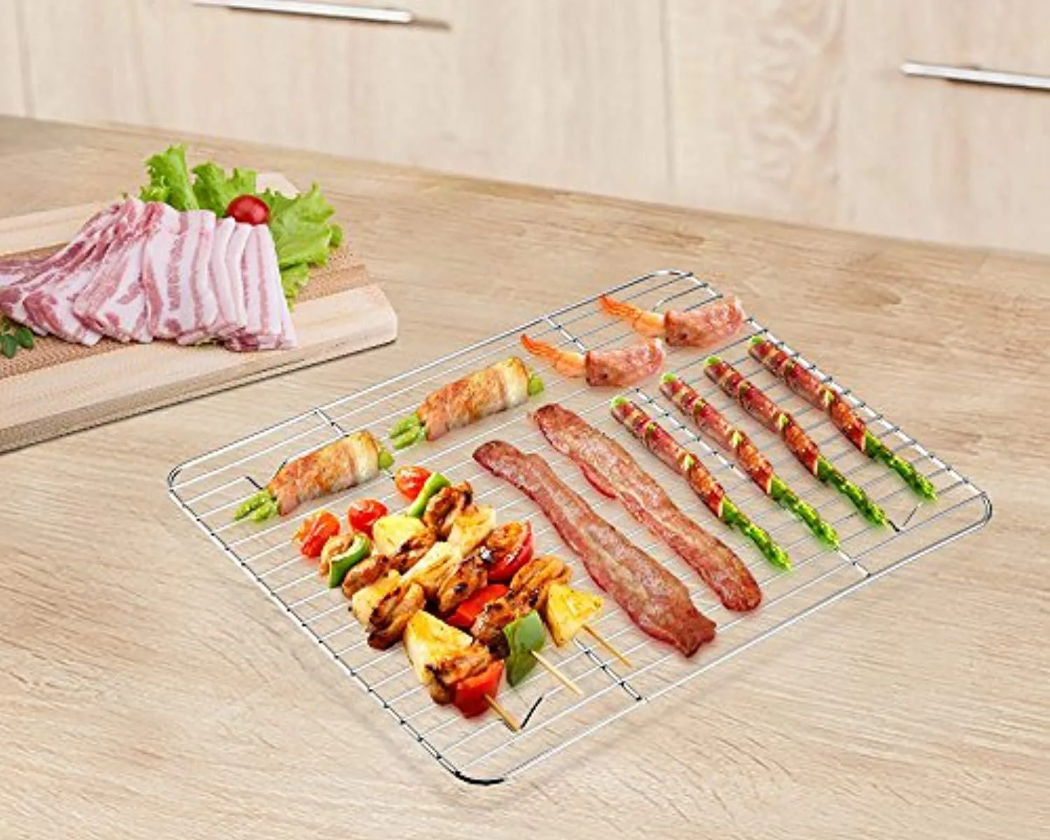 P&P CHEF Baking Sheets and Rack Set, Pack of 4 (2 Sheets   2 Racks), Stainless Steel Baking Pans Cookie Tray with Cooling Rack, Rectangle 16''x12''x1'', Non Toxic & Healthy, Mirror Polish & Easy Clean