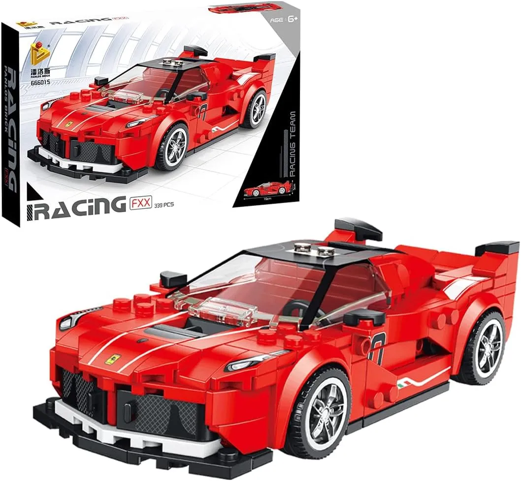 PANLOS FXX Race Car Models Building Toys with Mini Figurine Collectible Super Car Building Blocks Kit Racing Car Toy Gifts for Kids Boys and Adult