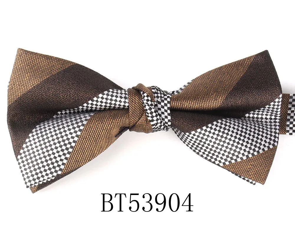 Parent-Child Shiny Gold Glitter Bowtie Set