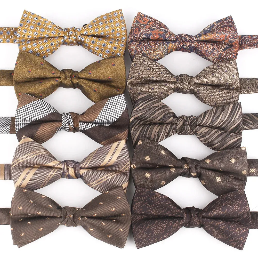 Parent-Child Shiny Gold Glitter Bowtie Set