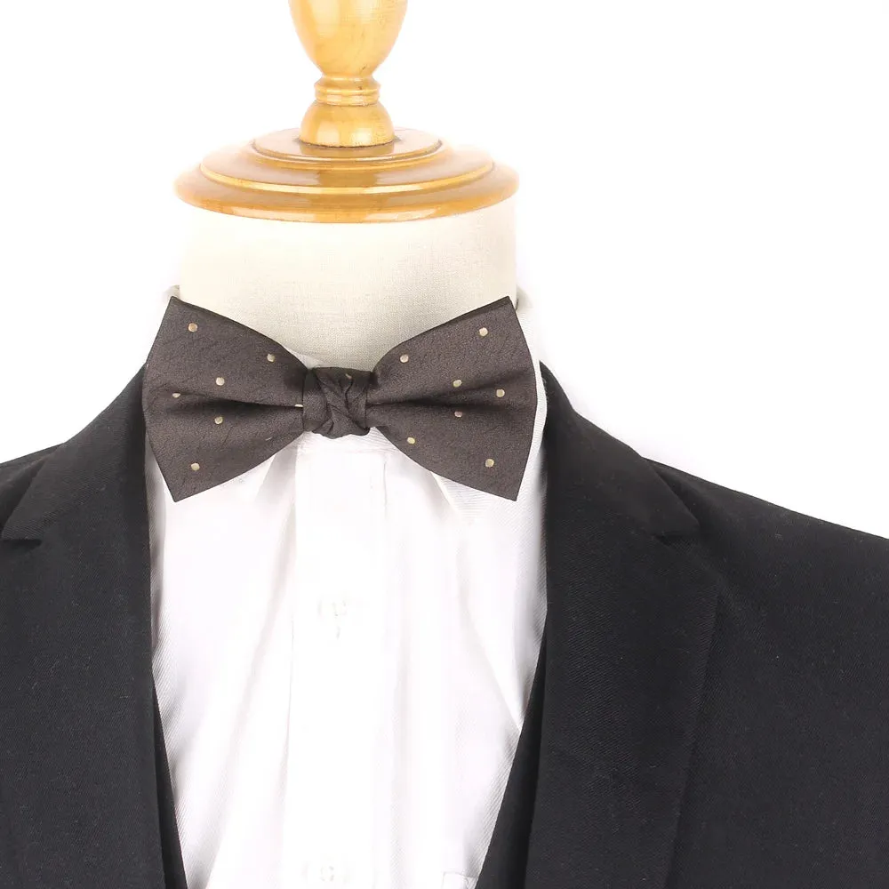 Parent-Child Shiny Gold Glitter Bowtie Set