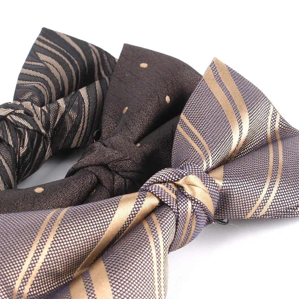Parent-Child Shiny Gold Glitter Bowtie Set