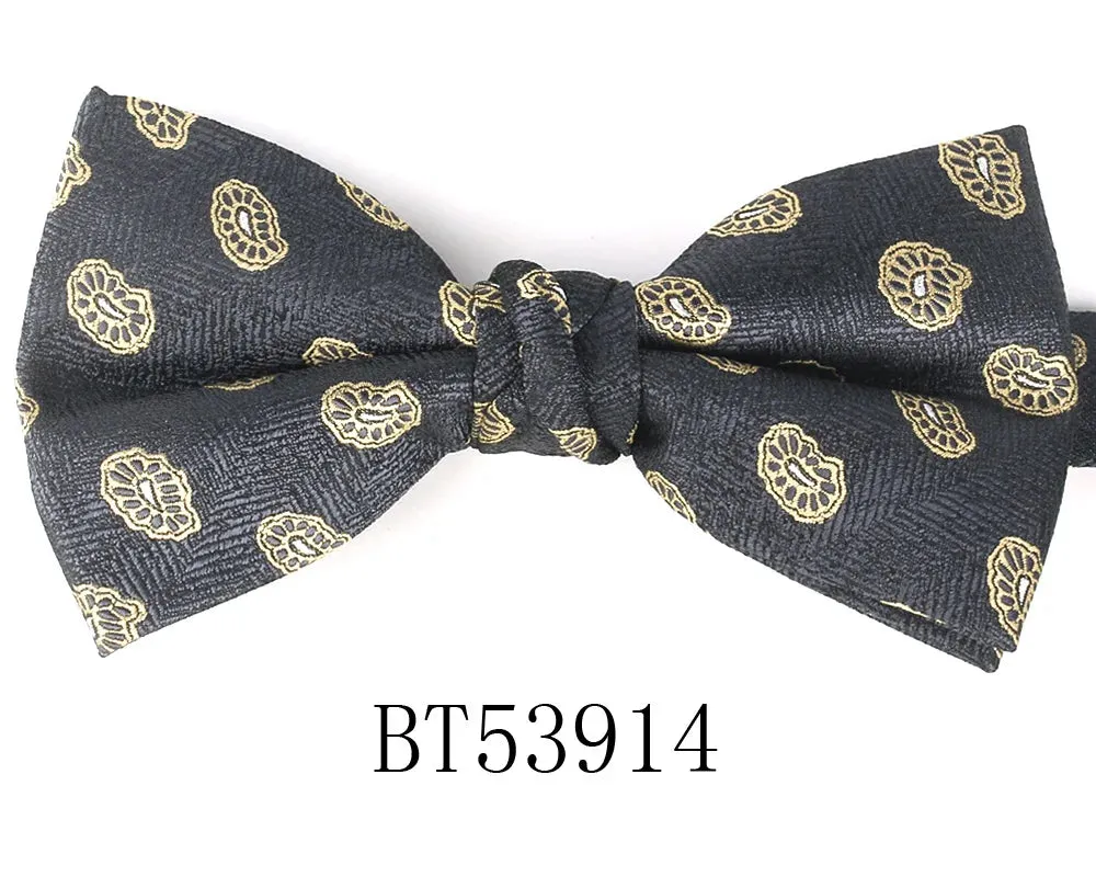 Parent-Child Shiny Gold Glitter Bowtie Set