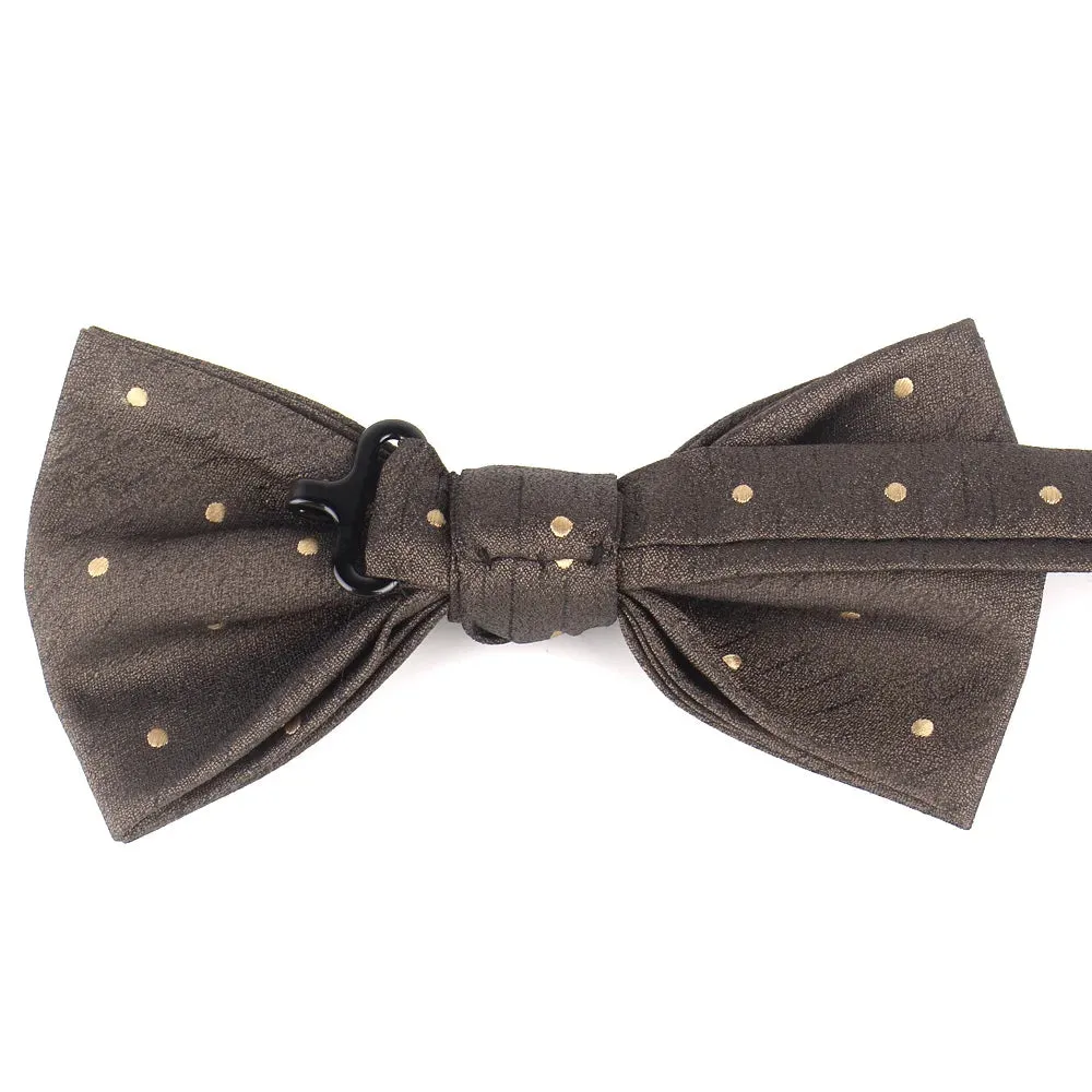 Parent-Child Shiny Gold Glitter Bowtie Set