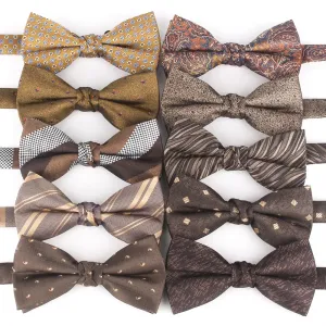 Parent-Child Shiny Gold Glitter Bowtie Set