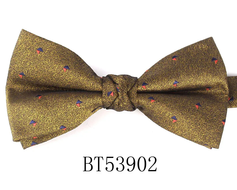 Parent-Child Shiny Gold Glitter Bowtie Set