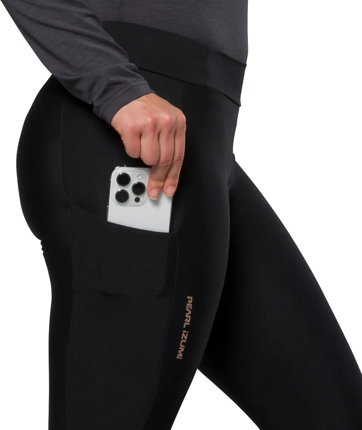 PEARL IZUMI Women's Quest Thermal Cycling Tights, Thigh Cargo Pockets, Ultra-Soft Thermal Fleece Fabric, Levitate Chamois