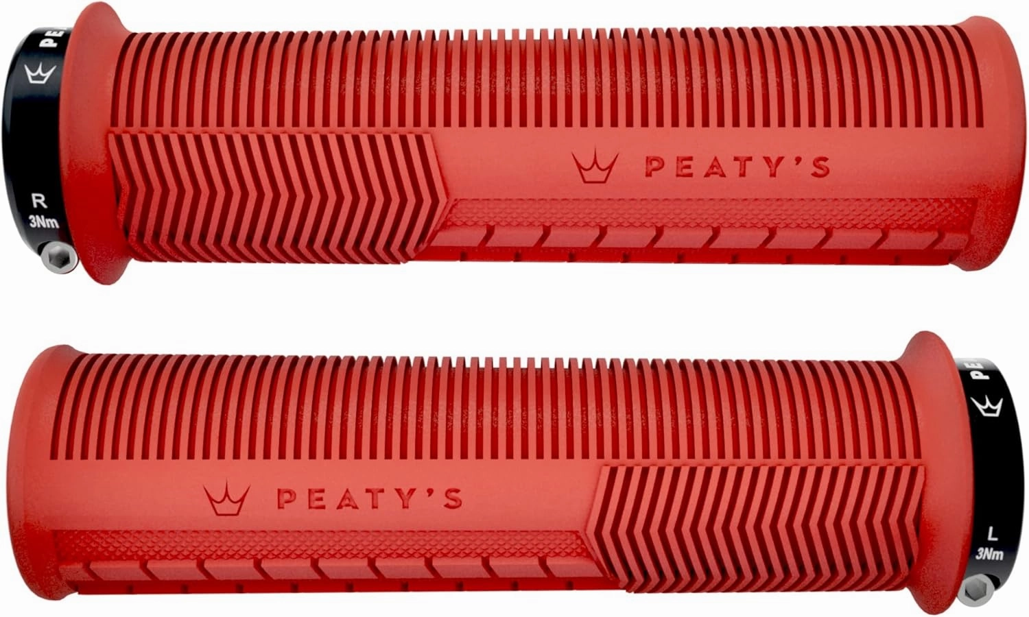 Peaty's Monarch Bicycle Grips - Durable, Ergonomic Finger Bar, Thumb Pad, All Day Riding, All Weather, All Terrain