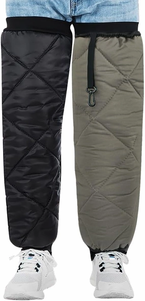 PENINSULA LOVE Motorcycle Warm Leg Sleeves Windproof Leg Gaiters Thermal Plush Knee Leg Warmer Knee Pad Wraps for Skate Skiing Cycling Outdoor Scooter Bike