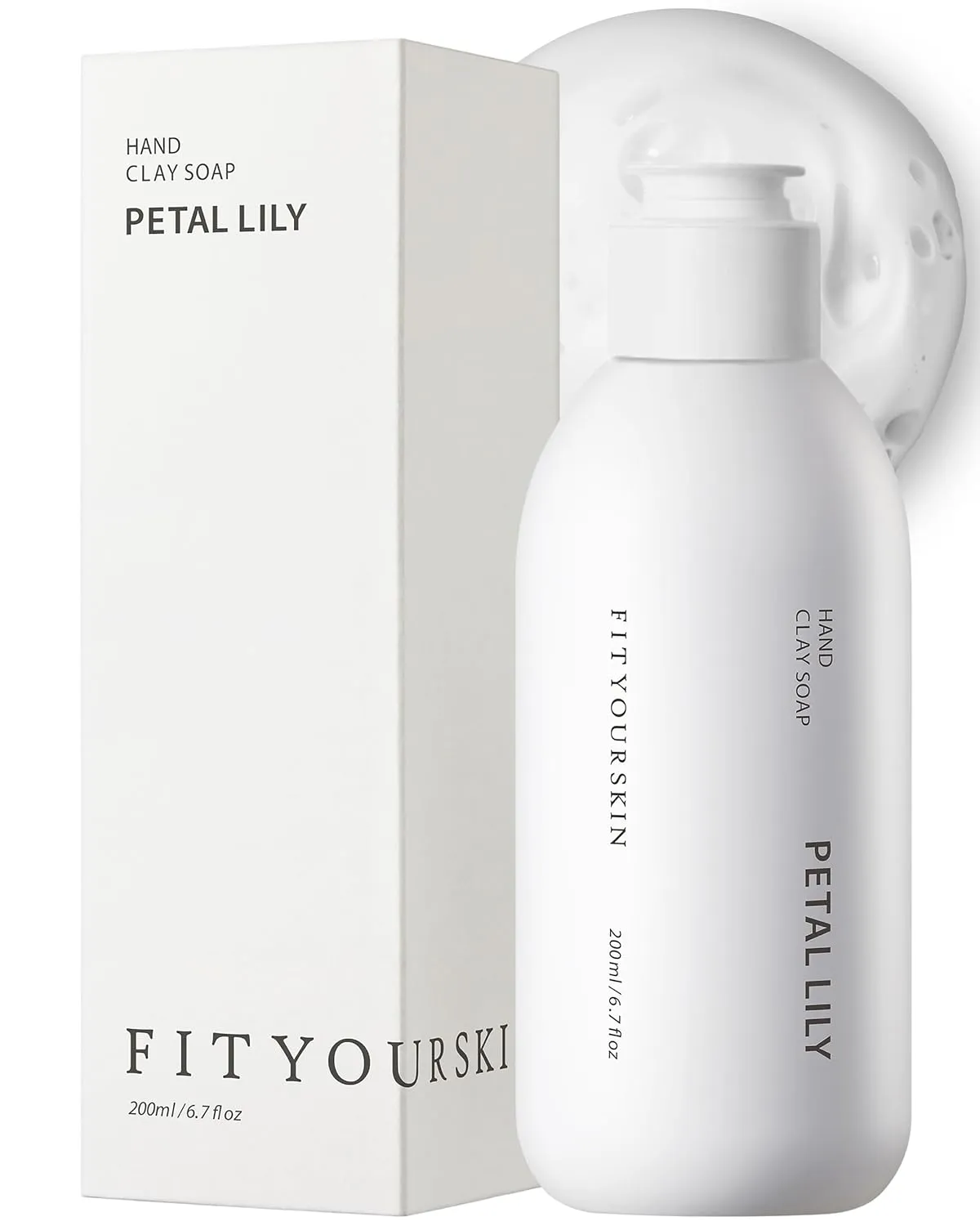 Perfumed Hand Clay Soap #Petal Lily - Exfoliating & Moisturizing Hand Scrub Gel to Bubble Wash - Clay Pearlite & Mineral - Gentle & Long Lasting Fragrance - 1.7 fl.oz
