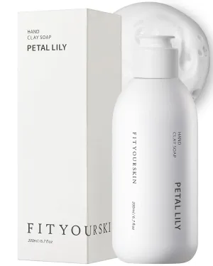 Perfumed Hand Clay Soap #Petal Lily - Exfoliating & Moisturizing Hand Scrub Gel to Bubble Wash - Clay Pearlite & Mineral - Gentle & Long Lasting Fragrance - 1.7 fl.oz