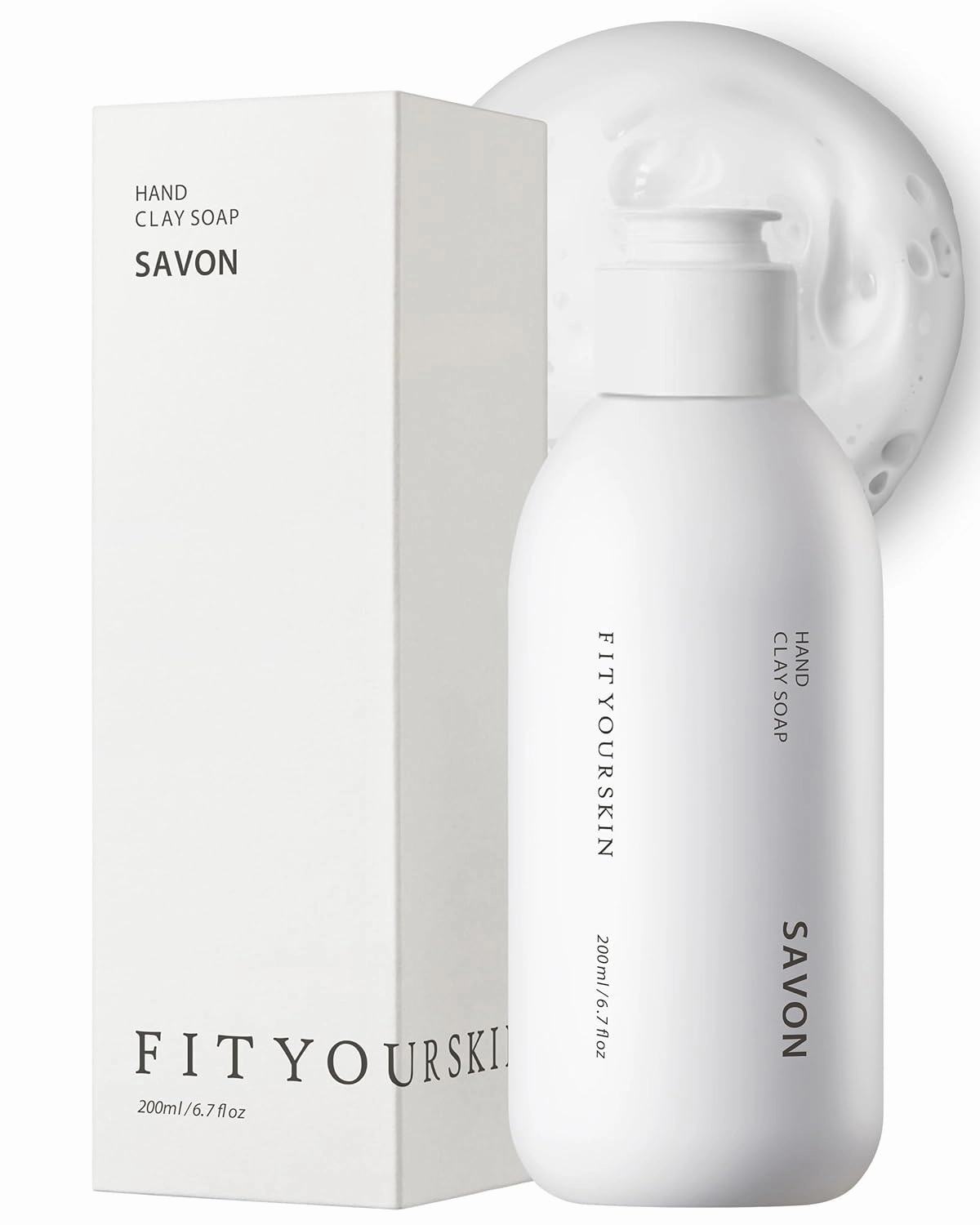 Perfumed Hand Clay Soap #Savon - Exfoliating & Moisturizing Hand Scrub Gel to Bubble Wash - Clay Pearlite & Mineral - Gentle & Long Lasting Fragrance - 1.7 fl.oz