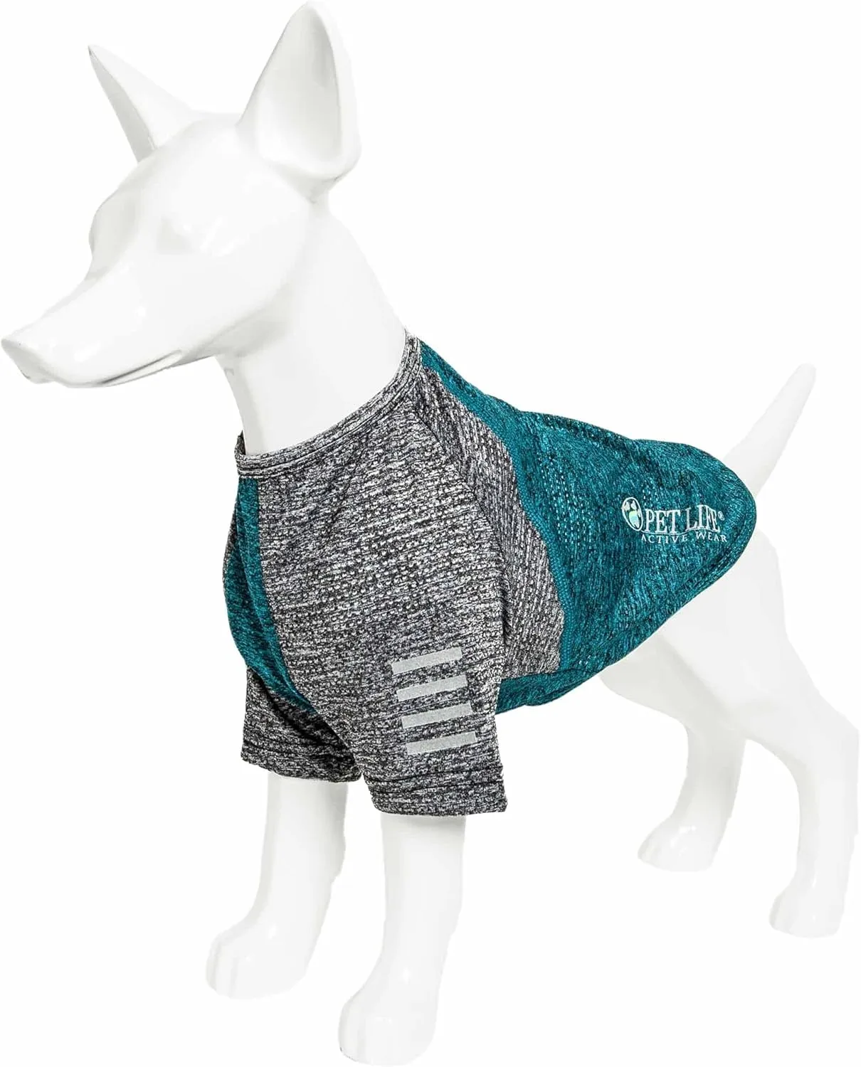 Pet Life ® Active 'Hybreed' Dog Fitness and Yoga Pet T-Shirt Dog Clothes - Performance Dog T-Shirt with 4-Way-Stretch, Reflective and Quick-Dry Technology - Summer Dog Shirts X-Small