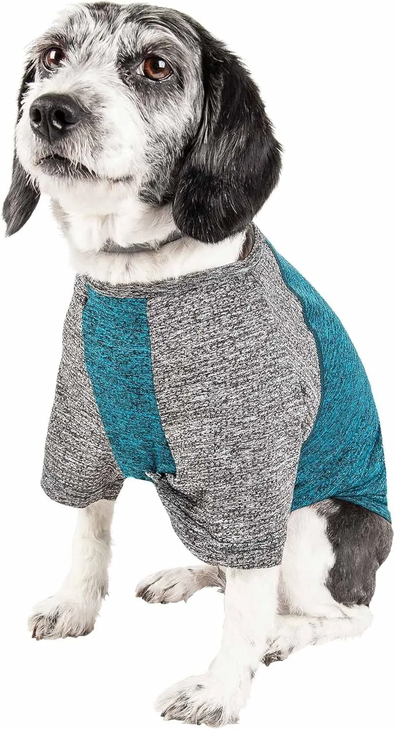 Pet Life ® Active 'Hybreed' Dog Fitness and Yoga Pet T-Shirt Dog Clothes - Performance Dog T-Shirt with 4-Way-Stretch, Reflective and Quick-Dry Technology - Summer Dog Shirts X-Small
